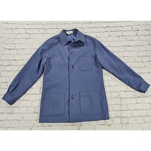 Vintage Haband Blue Four Button 3 Pocket Blazer Sport Coat Jacket MENS SZ 38 R